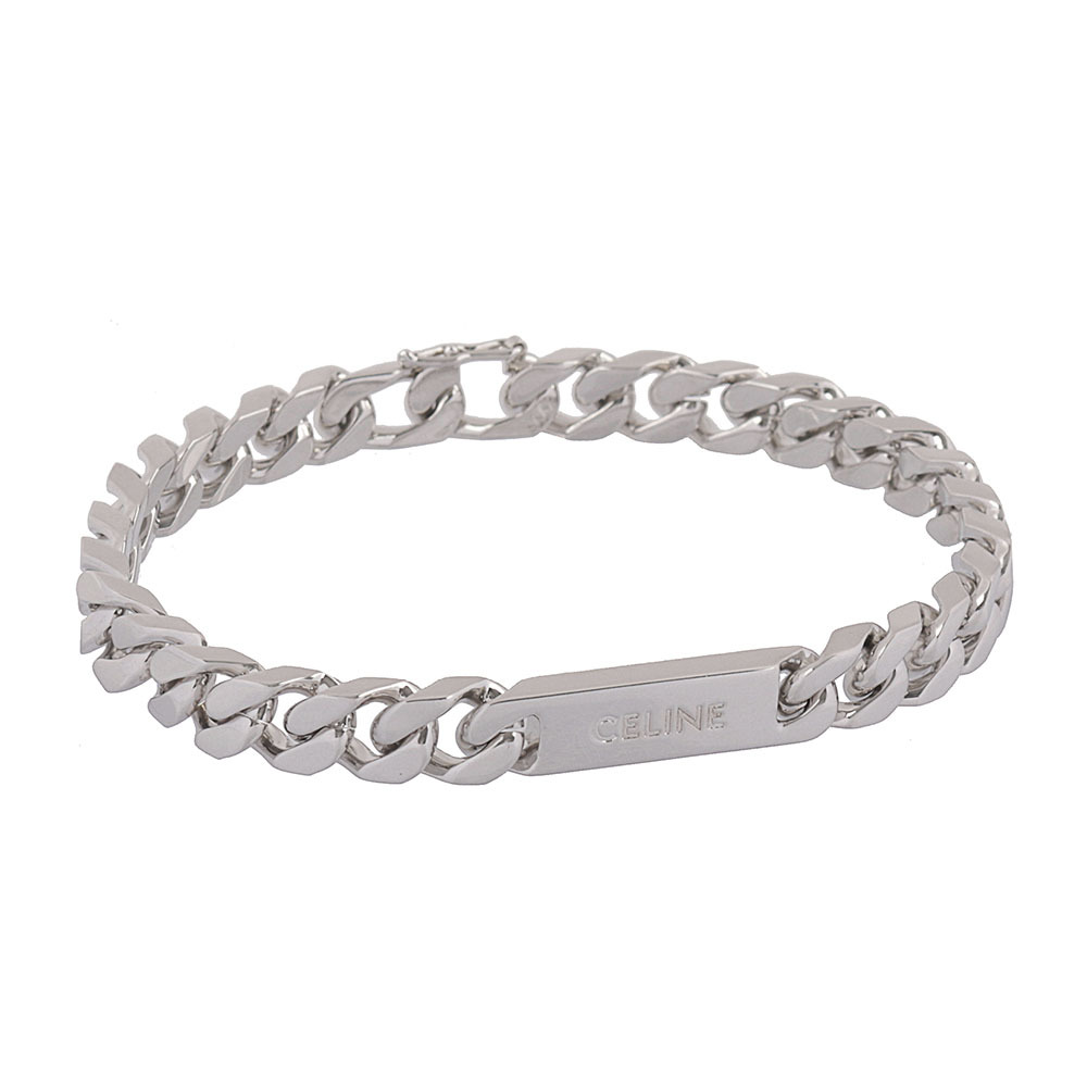【CELINE】Gourmette 鎖鏈造型手鍊 M2(銀色) 460ZK6BRA.36SI