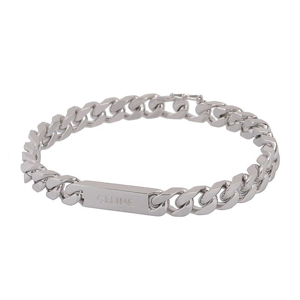 【CELINE】Gourmette 鎖鏈造型手鍊 M2(銀色) 460ZK6BRA.36SI