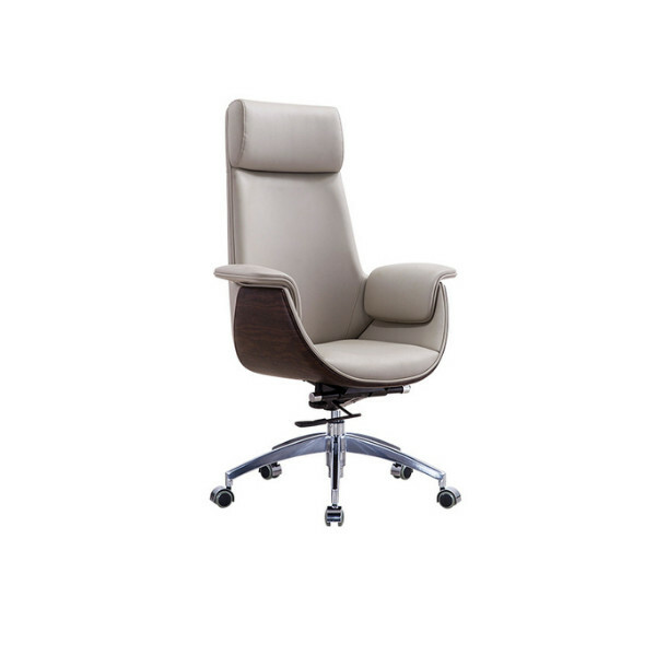 Hot recommended office chair human body design lift chair swivel wide armchair (grey) high headrest + 5 wheels
