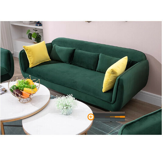 New fabric sofa [three-seater 160cm] (multiple colors available) (please contact customer service to confirm the delivery color after placing the order)