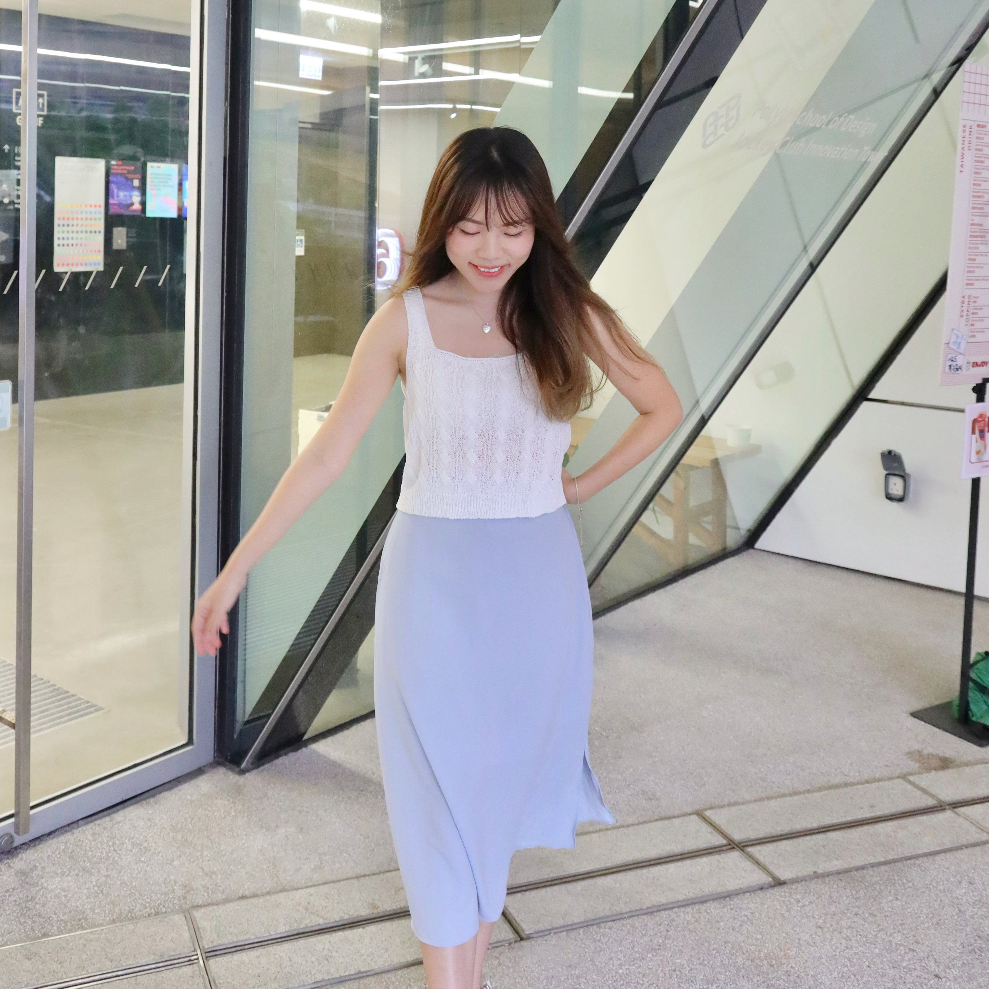 ||VEST66|| 吊帶扭結紋純色top