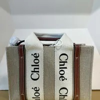 [S] CHLOE CHC22AP237I2690U MINI TOTE,WHITE/BROWN, 7613386449252 (SCE14)