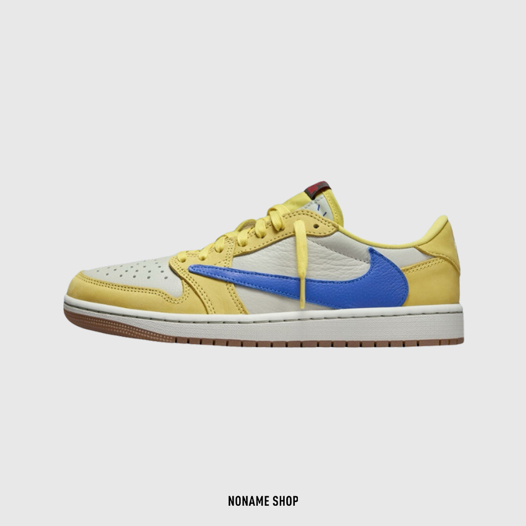 TRAVIS SCOTT X AIR JORDAN 1 LOW OG "CANARY" 倒勾 聯名 金絲雀 (女款)