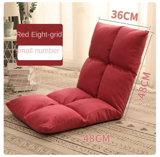 Hot Recommended Folding Recliner Leisure Lazy Sofa Tatami Back Chair (48x48x36cm) Red Cross Small Size