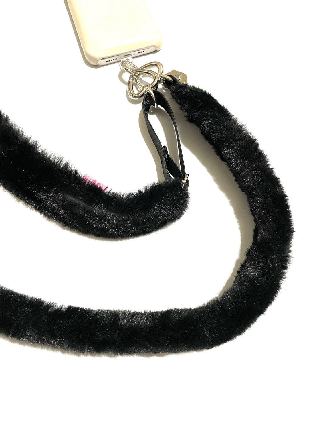 JCC 黑色毛毛背帶