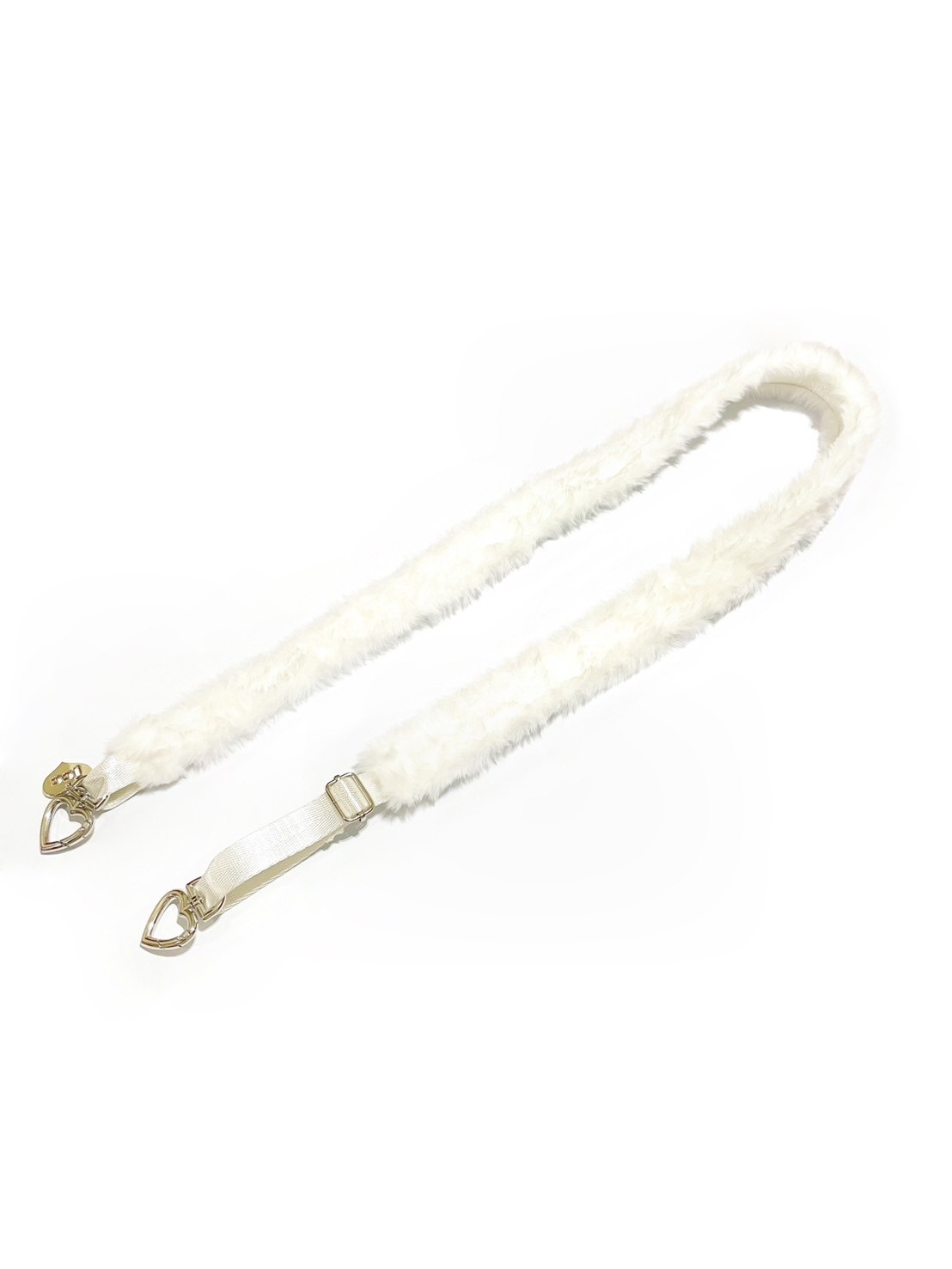 JCC 白色毛毛背帶