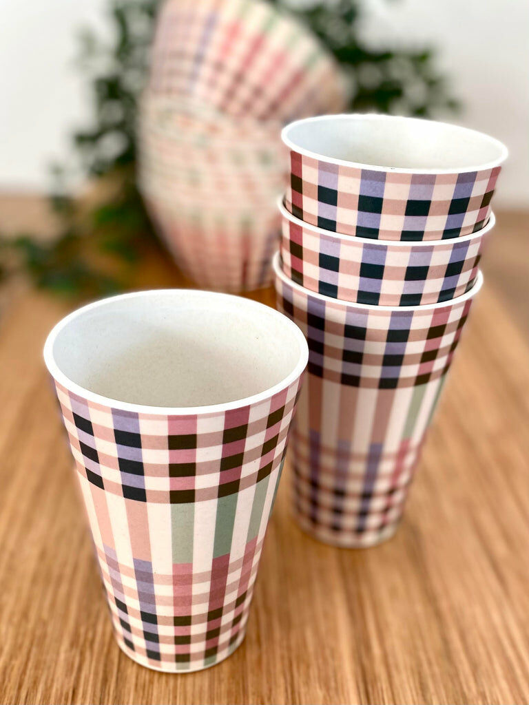 澳洲 Amalfi – Carousel系列 竹纖維 水杯  400 ml (格子)