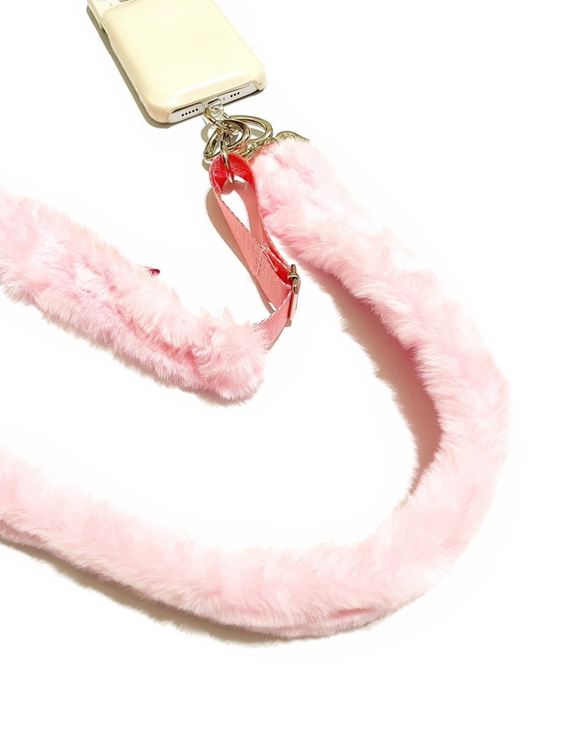 JCC 淺粉毛毛背帶