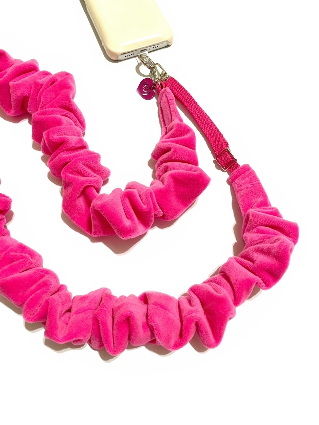 JCC 桃紅大腸圈背帶