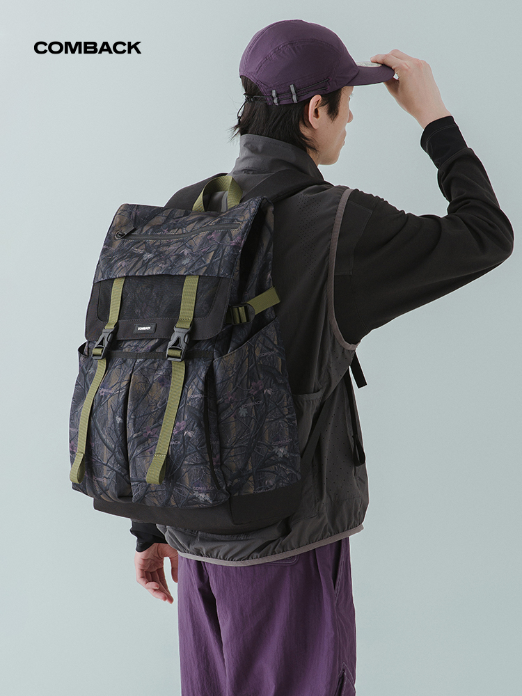 COMBACK 新款木棉迷彩雙肩大容量背包