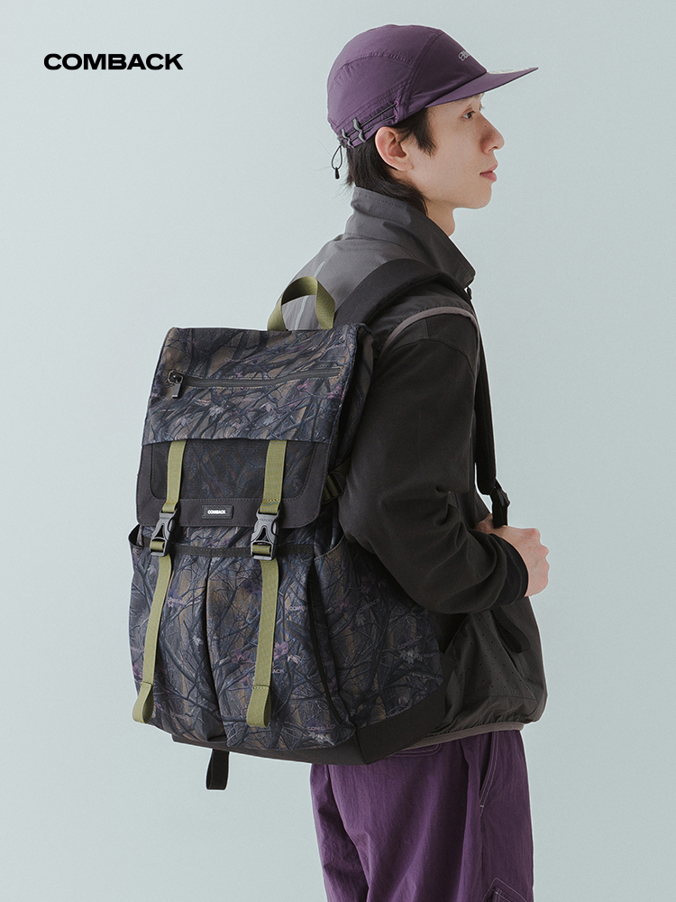 COMBACK 新款木棉迷彩雙肩大容量背包