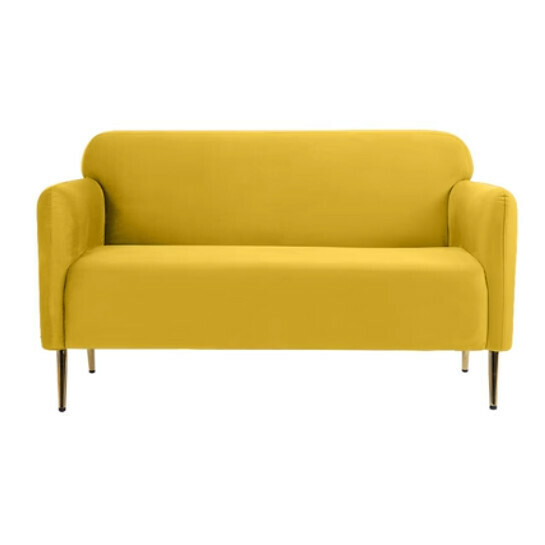 New fabric sofa [yellow velvet] (double 120CM)