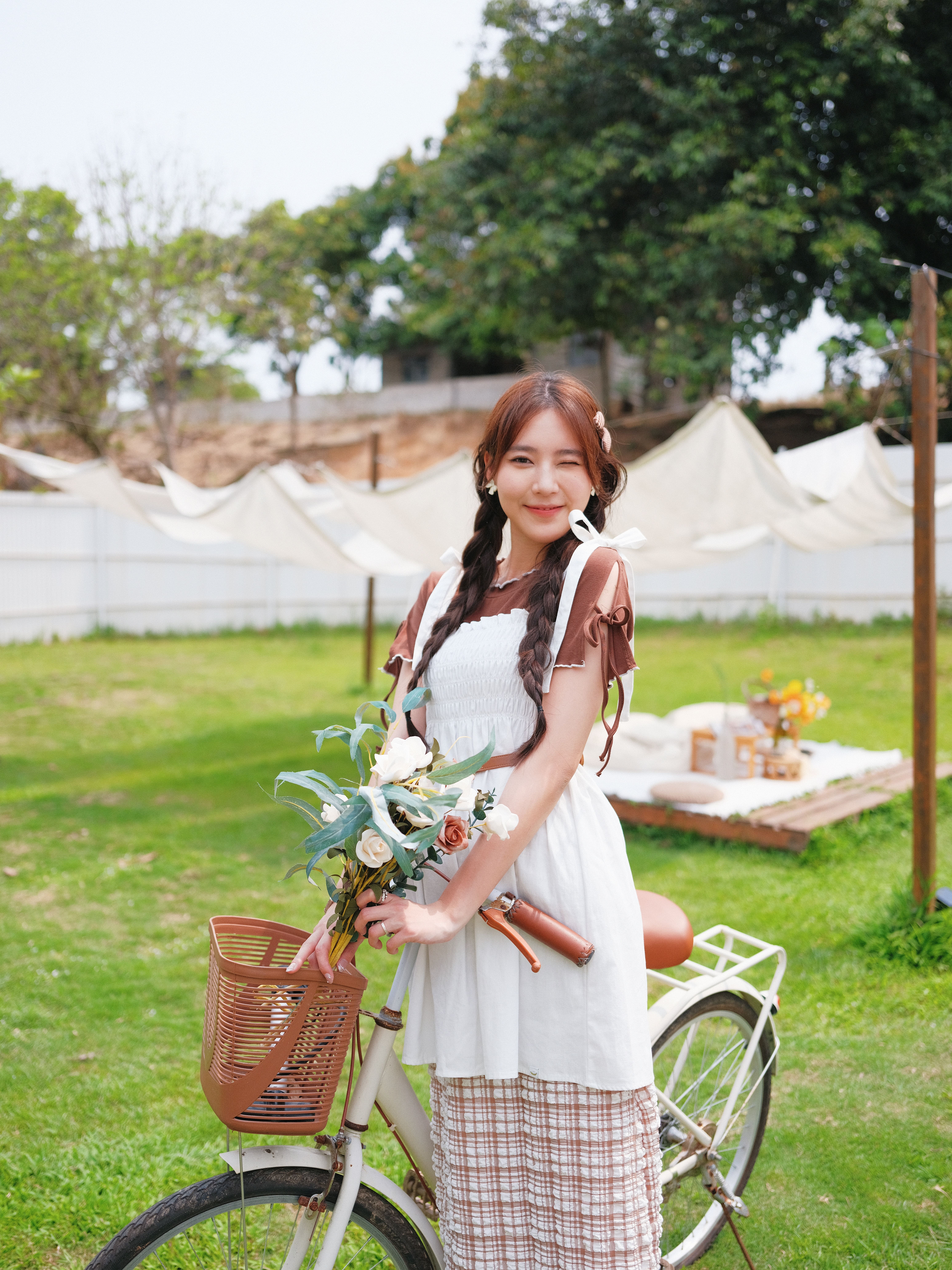 三色／荷葉邊粗蝴蝶中長馬甲／Ruffle Ribbon Long Vest