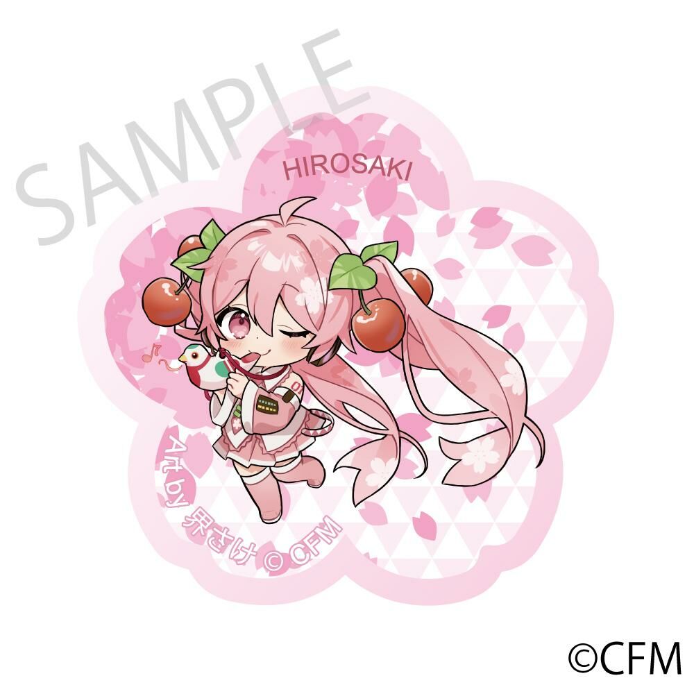 預購-「櫻未來×弘函2024」 櫻花磁鐵 鳩笛 弘前 Art by 界さけ【日本進口精品】