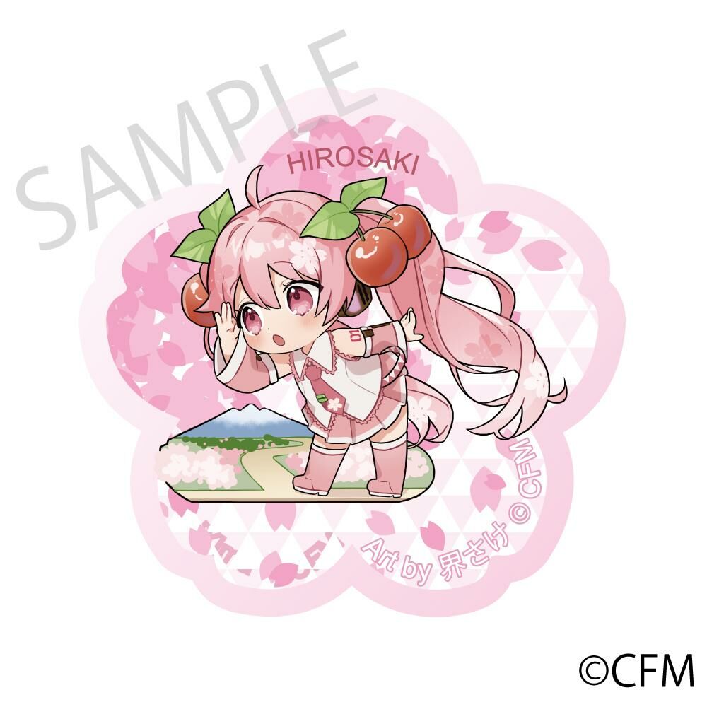 預購-「櫻未來×弘函2024」 櫻花磁鐵 岩木山 弘前 Art by 界さけ【日本進口精品】