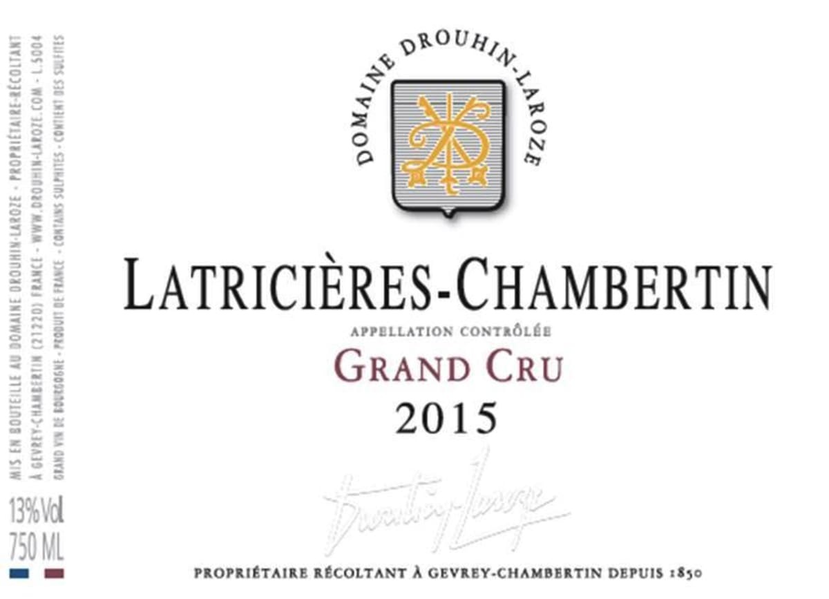 Drouhin Laroze Latricieres Chambertin Grand Cru 2015 (BH94)