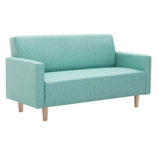 Hot style fabric sofa [Light Green Oil Waxed Leather] (double seat 110cm (comes with two pillows)