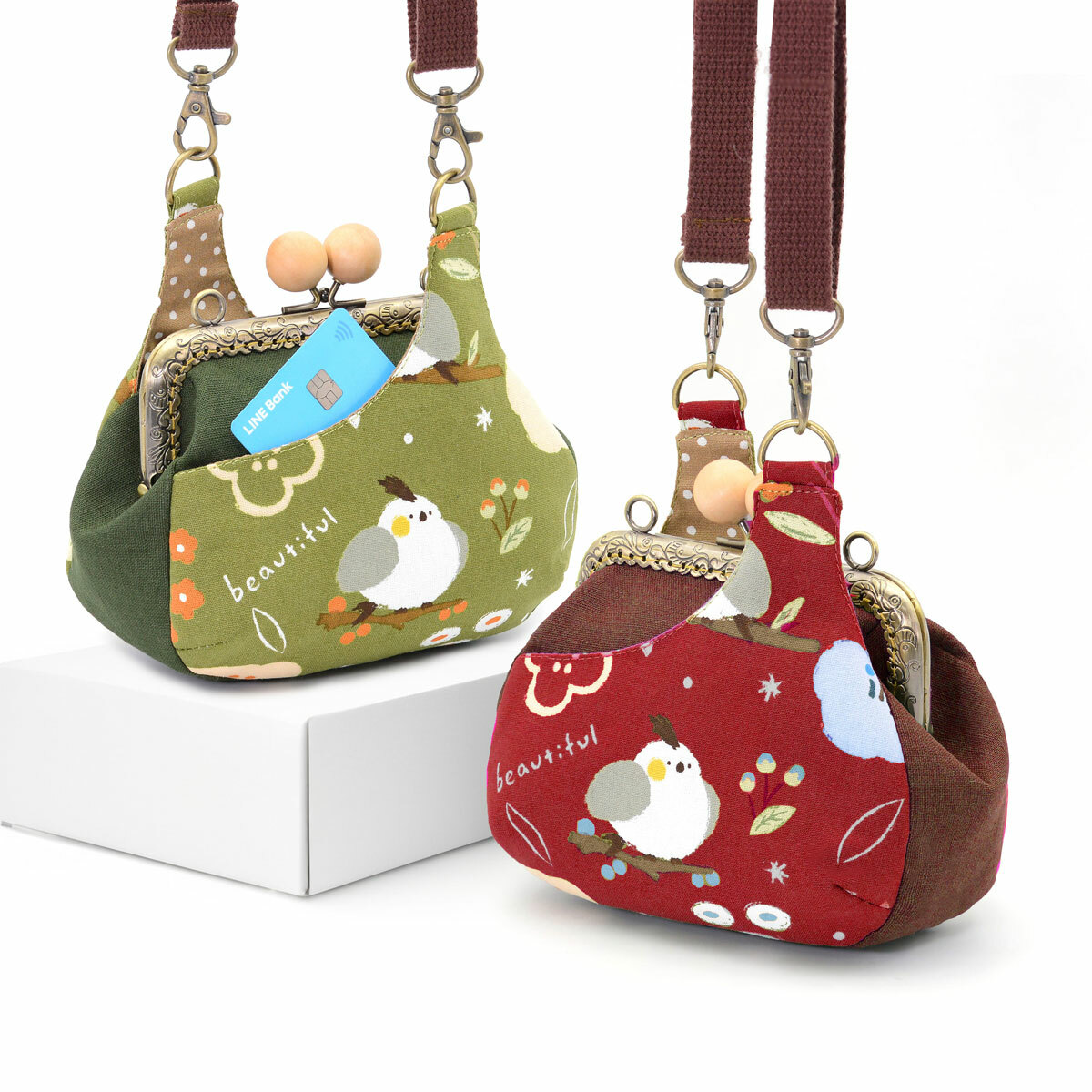 12.5公分ㄇ形花邊木珠口金【買口金送紙型】