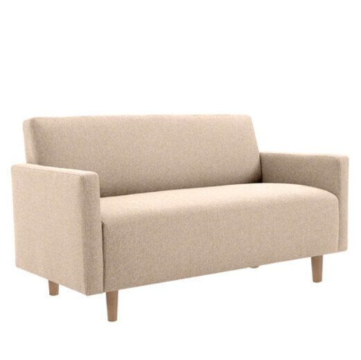 Popular fabric sofa [light khaki] (double space 110cm (free two pillows)