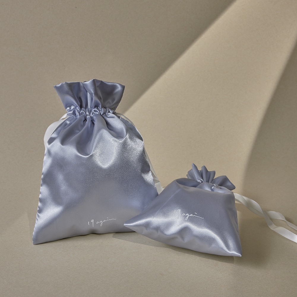 雙層緞面束口收納袋