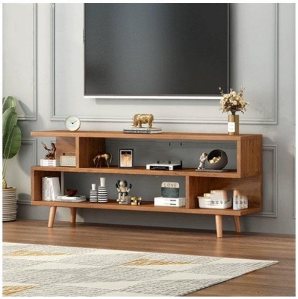 新款簡易迷你型電視櫃床頭櫃茶几餐櫃收納架(100x40x63.5cm)金橡木色 特價産品，完美者不要拍