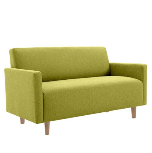 Popular fabric sofa [Lazy Bud Green] (double seat 110cm (free two pillows)