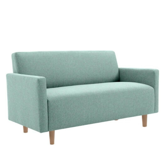 Popular fabric sofa [mint green] (double space 110cm (free two pillows)