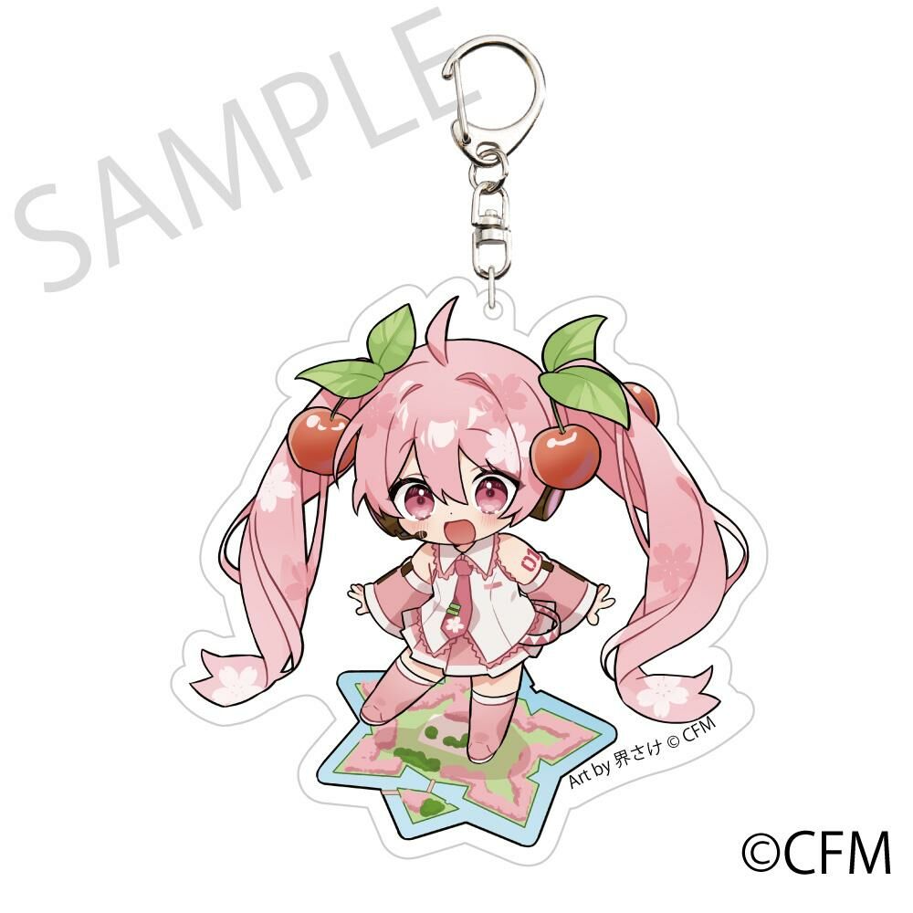 預購-「櫻未來×弘函2024」 壓克力鑰匙圈 五稜郭跡 函館 Art by 界さけ【日本進口精品】