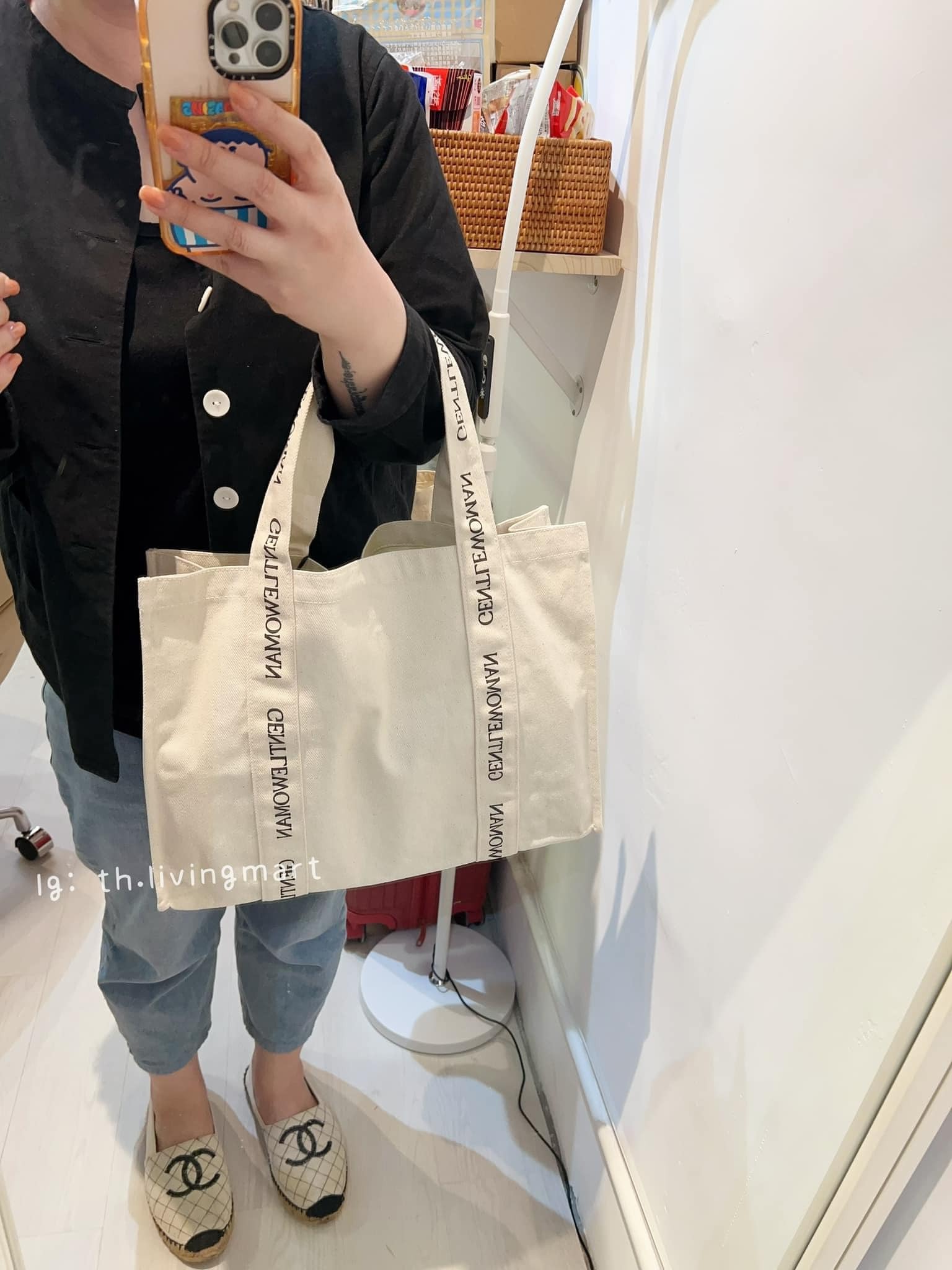 GENTLEWOMAN MICRO 英文字肩帶布袋