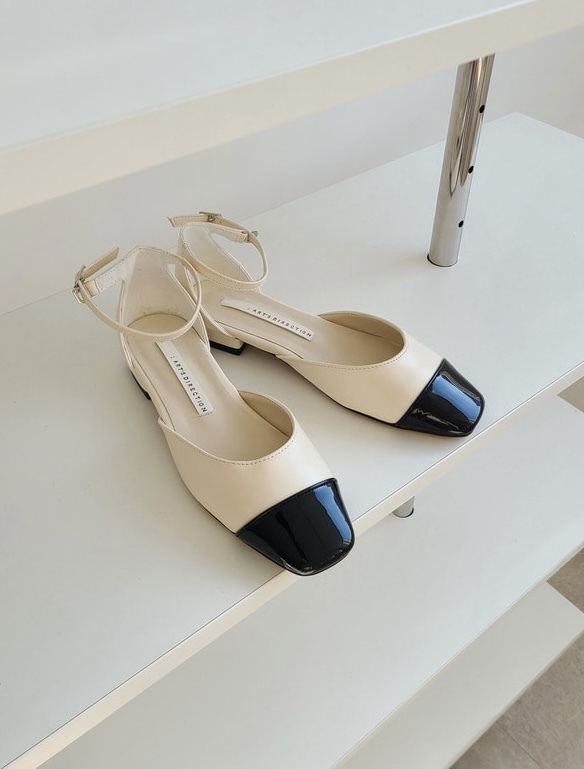 #228N999 優雅拿捏在線，拼色平底鞋