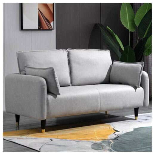 Popular fabric sofa (light gray (technical fabric)) [double seat 125CM (free two pillows)]