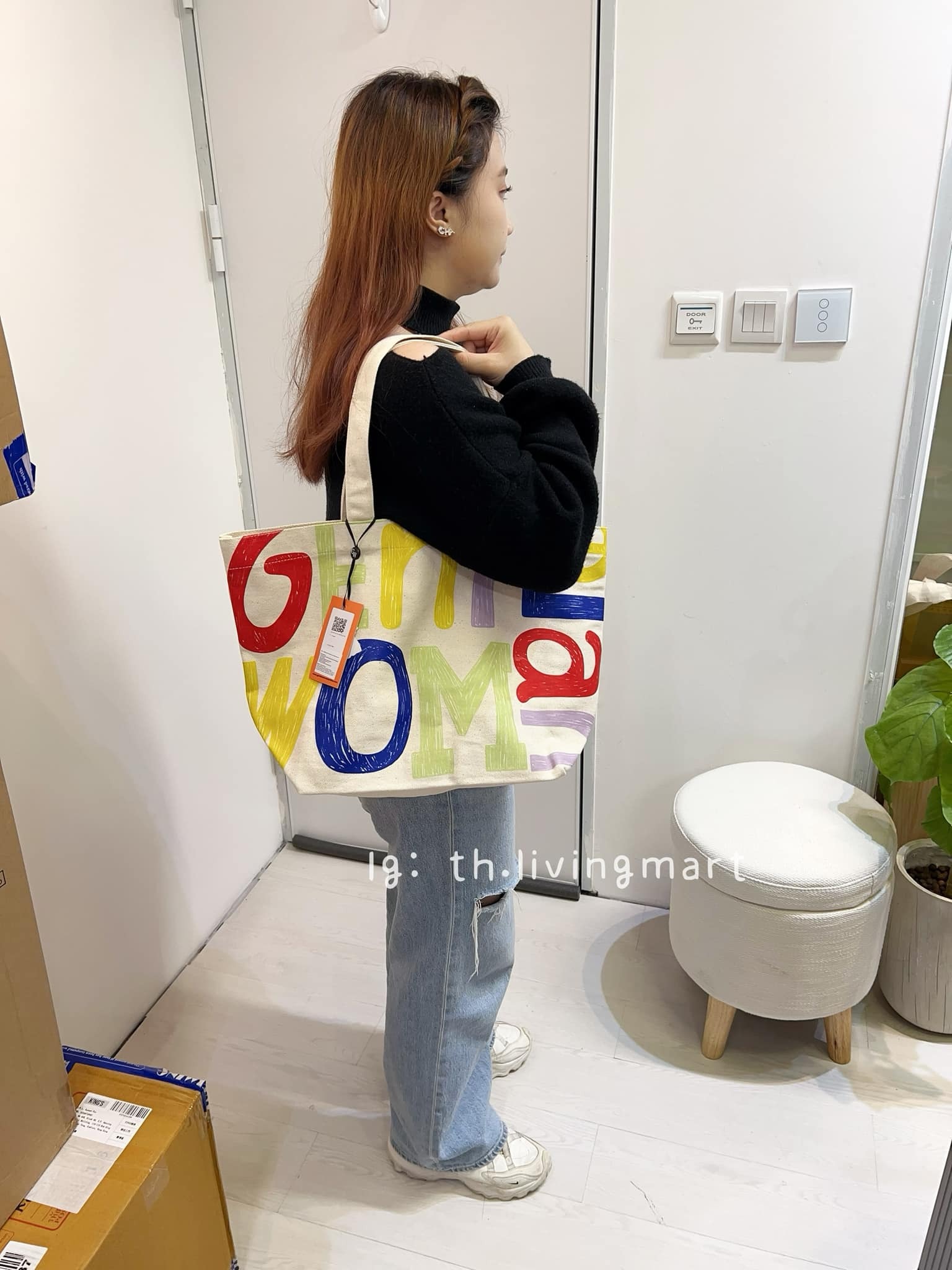 GENTLEWOMAN 彩色英文字 TOTE BAG