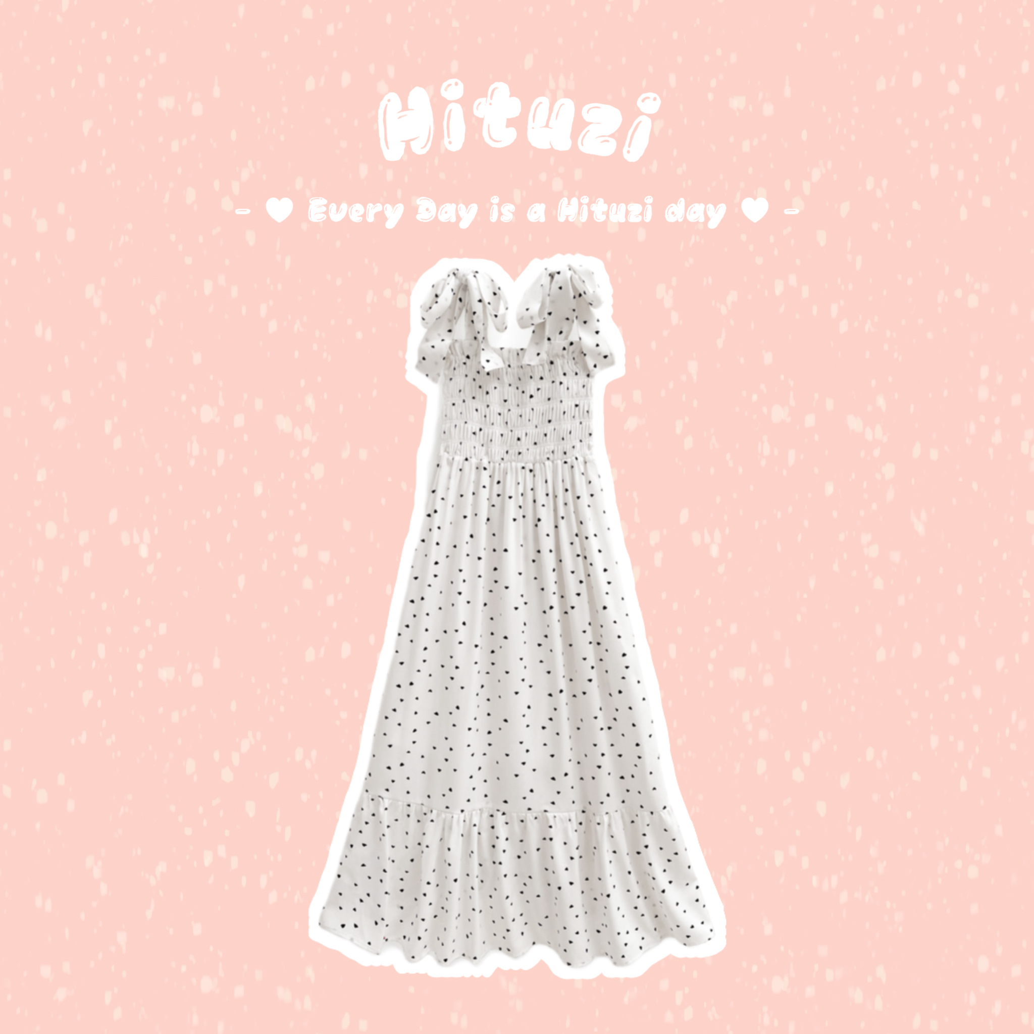 愛心蝴蝶結吊帶洋裝