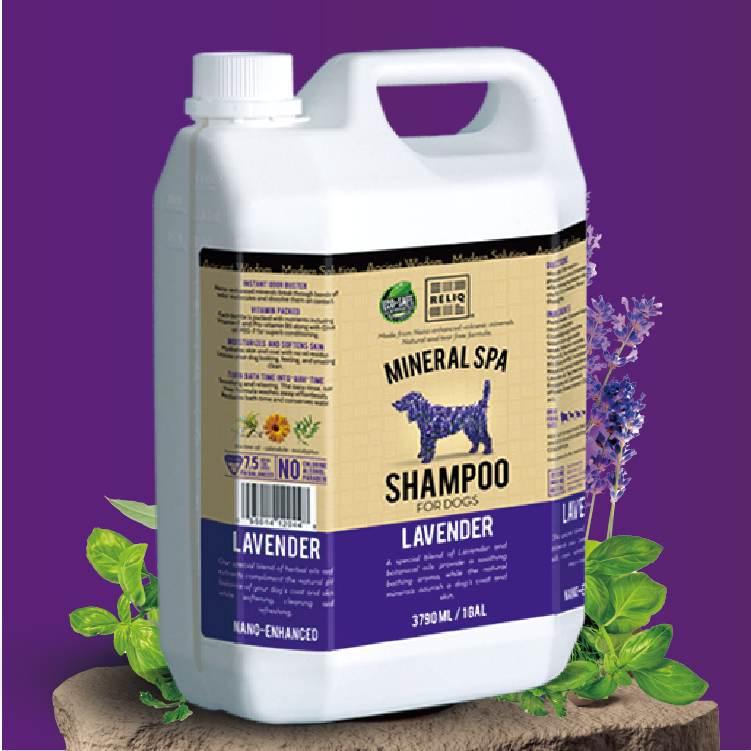 Reliq⎜火山礦物泥+薰衣草精華"納米"洗毛精 1gal (REL-0448)