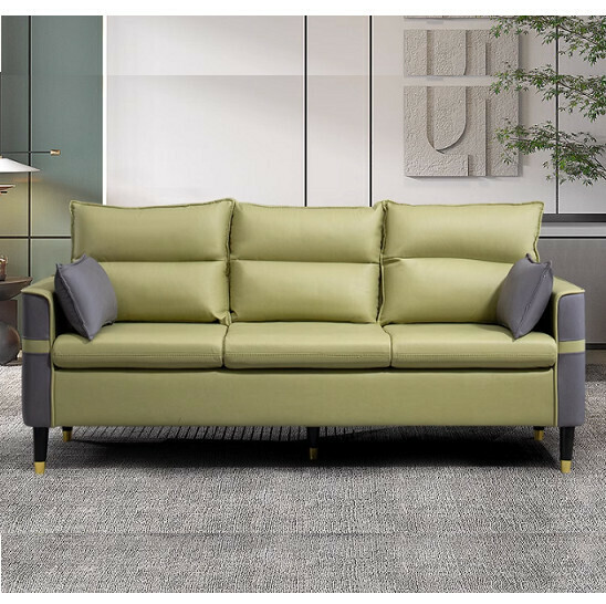 Popular technology fabric sofa [three-seater 170cm (free two pillows)] (multiple colors available) (please contact customer service to confirm the delivery color after placing the order)