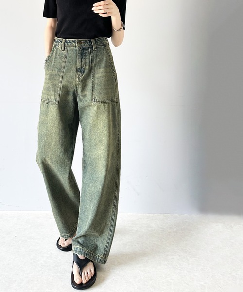 日本🇯🇵連線 JAVA 仿舊水洗高腰牛仔褲 寬口褲 落地褲 3色(任買兩件711免運)/預購