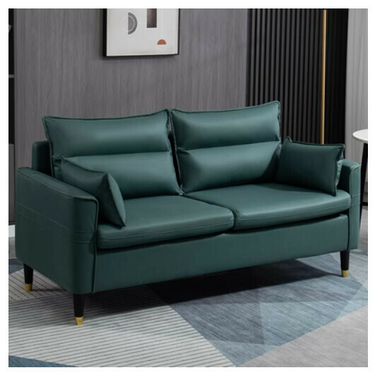 Popular technical cloth sofa [dark green no-wash technical cloth] [double seat 125cm (free two pillows)]