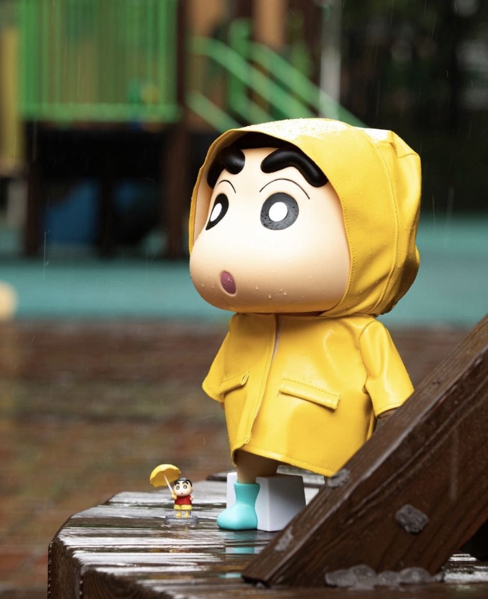 【預購】蠟筆小新 韓國正版 42公分 蠟筆小新 雨衣公仔