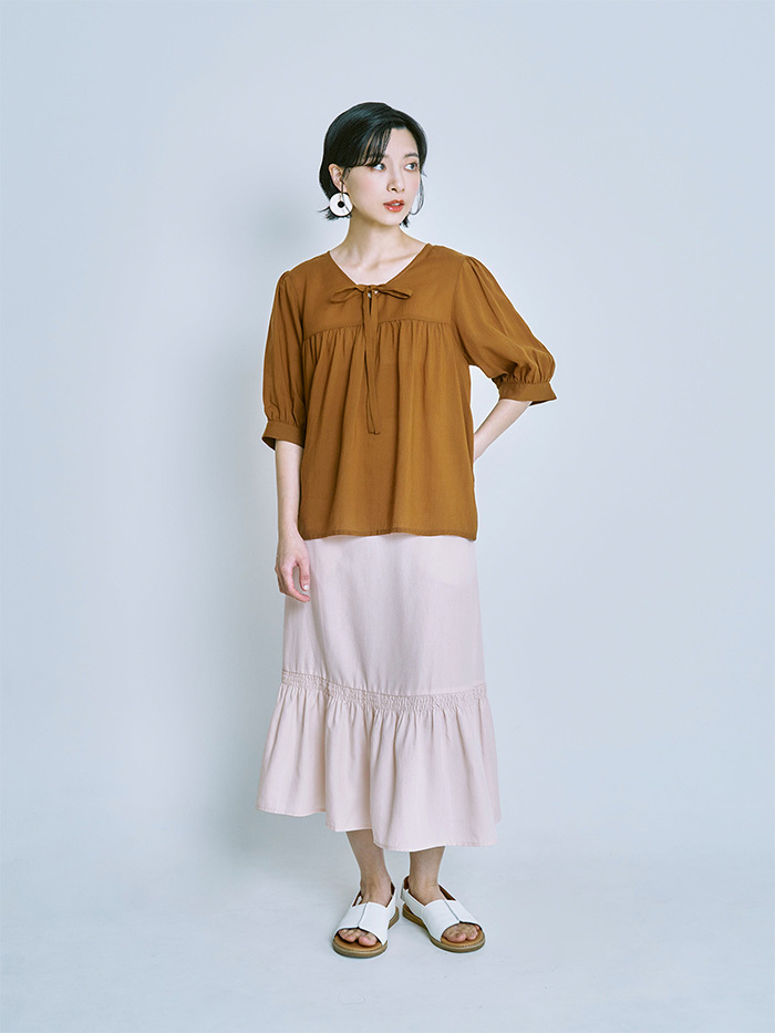 草藥圖鑑夏花裙-杏仁