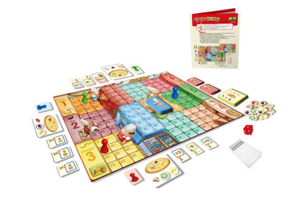 比薩大亨 Pizza Bake off 附中文說明書 韓國數學桌遊 加法桌遊