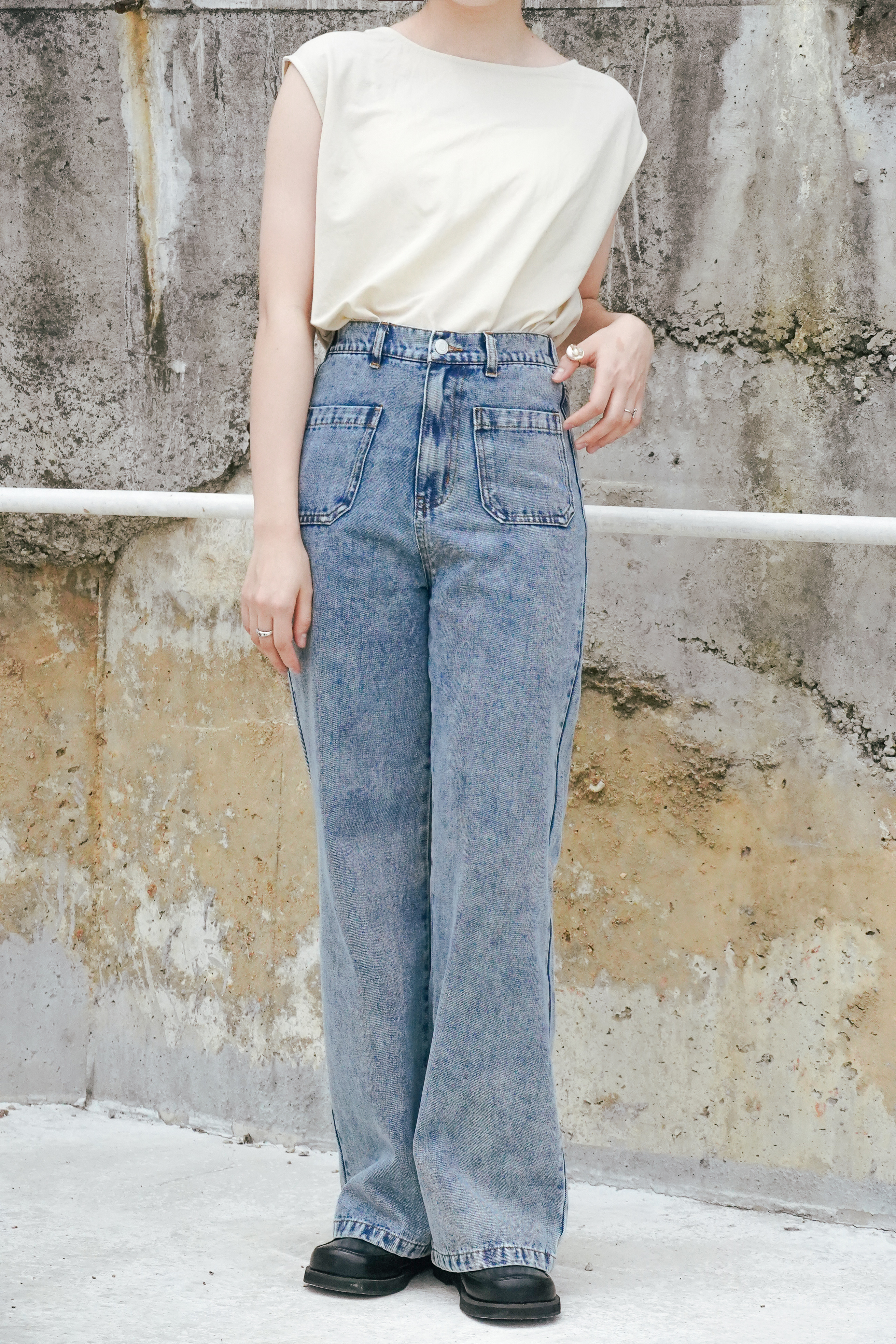 10163 ｜ 前口袋石磨牛仔褲