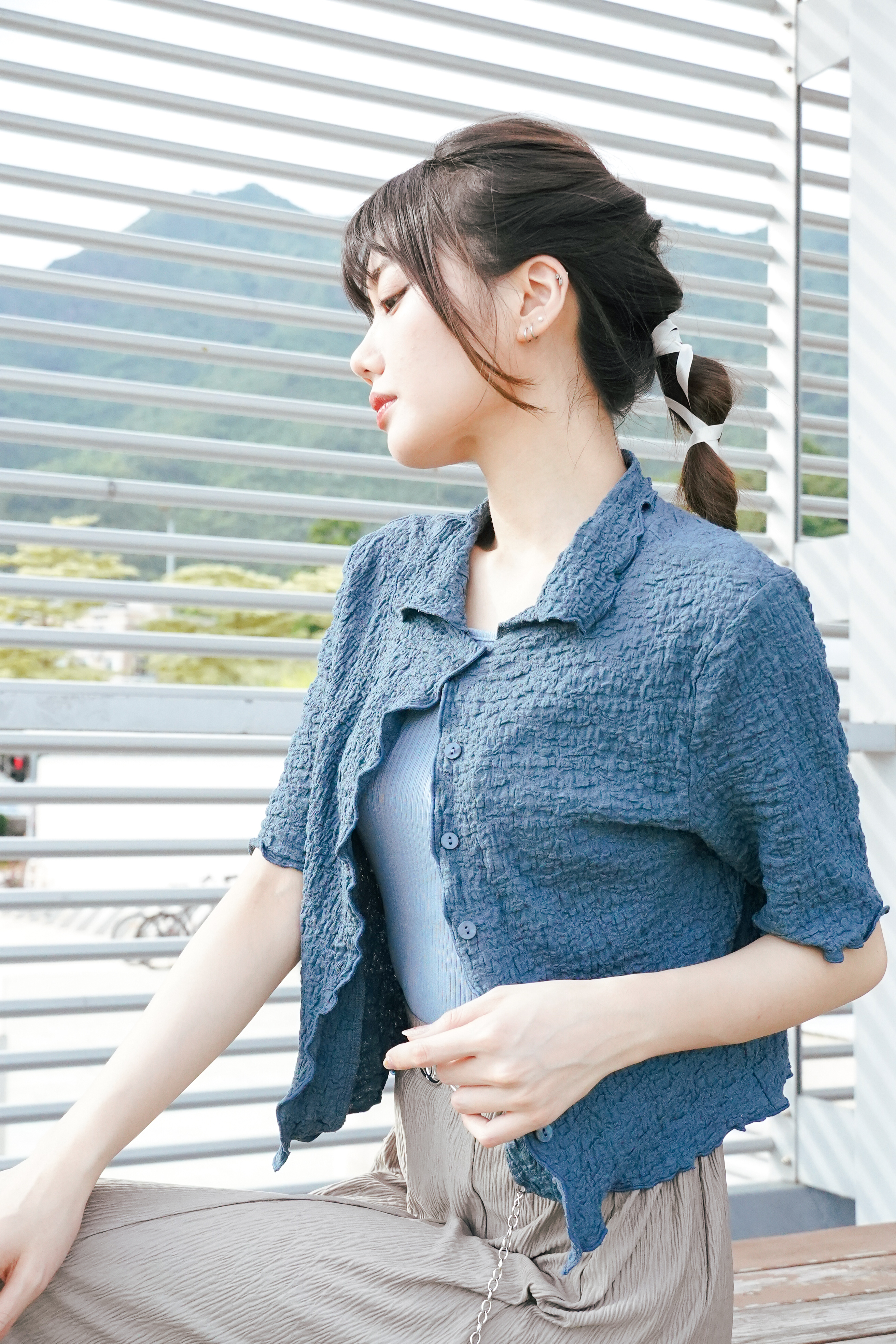 10135 | 皺布開胸上衣