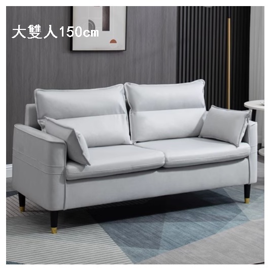 Popular technical fabric sofa [light gray no-wash technical cloth] [large double seat 150cm (free two pillows)]