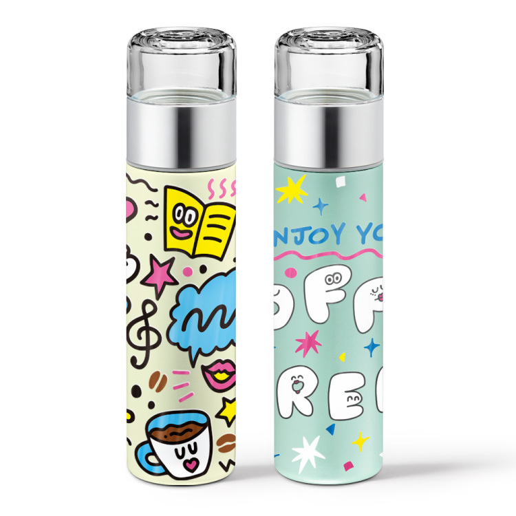 PO: 丹麥POxKazuhaRinnu攜帶式陶瓷塗層保溫杯240ml (共2色)