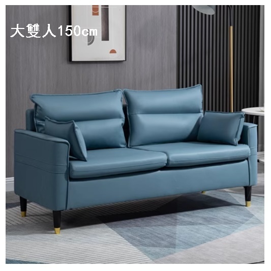 Popular technical cloth sofa [dark blue no-wash technical cloth] [large double seat 150cm (free two pillows)]