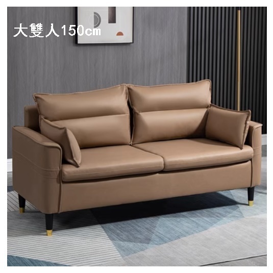 Popular technical fabric sofa [brown, no-wash technical fabric] [large double seat 150cm (free two pillows)]