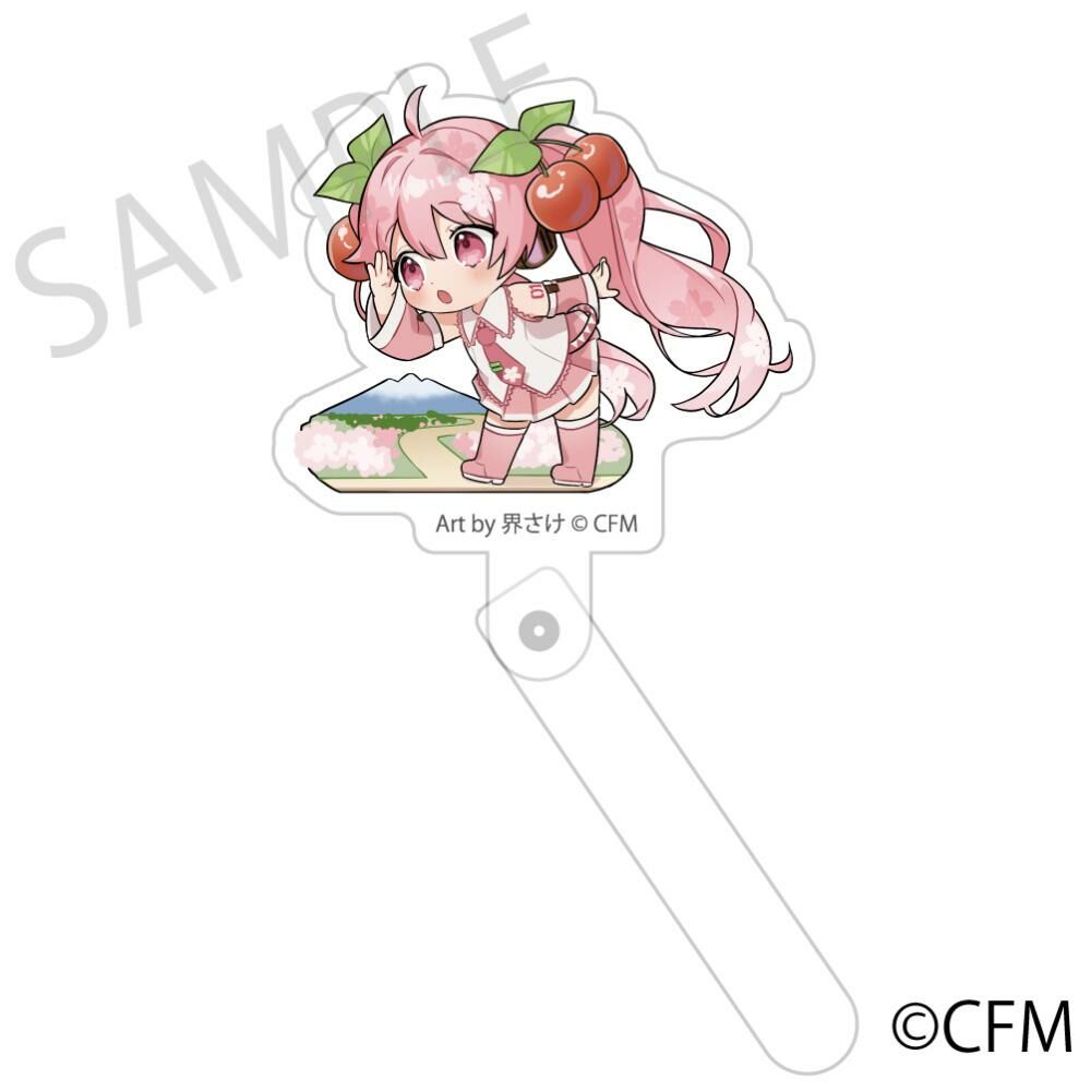 預購-「櫻未來×弘函2024」 壓克力自拍棒&立牌 岩木山 弘前 Art by 界さけ【日本進口精品】