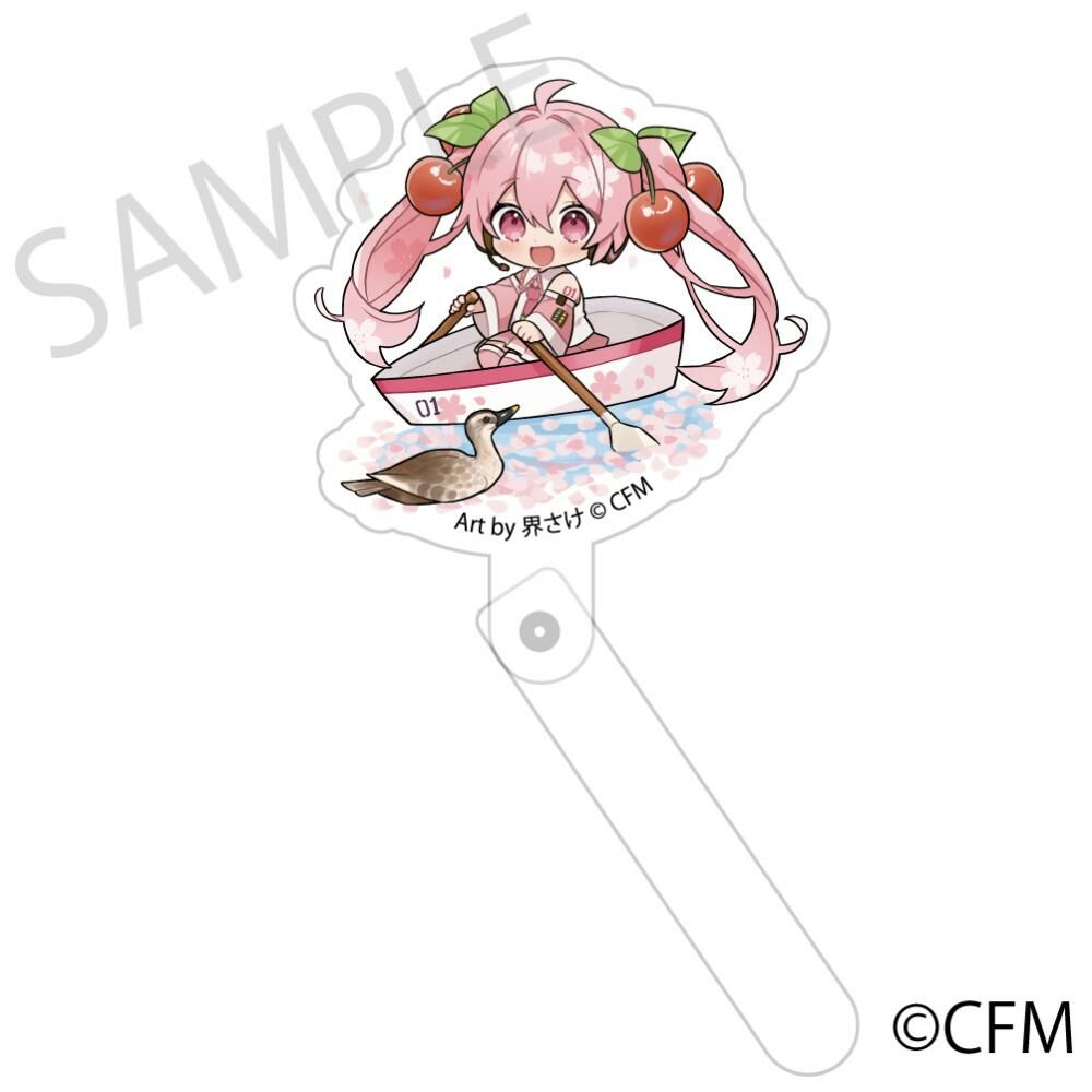 預購-「櫻未來×弘函2024」 壓克力自拍棒&立牌 西濠遊船乘船場 弘前 Art by 界さけ【日本進口精品】