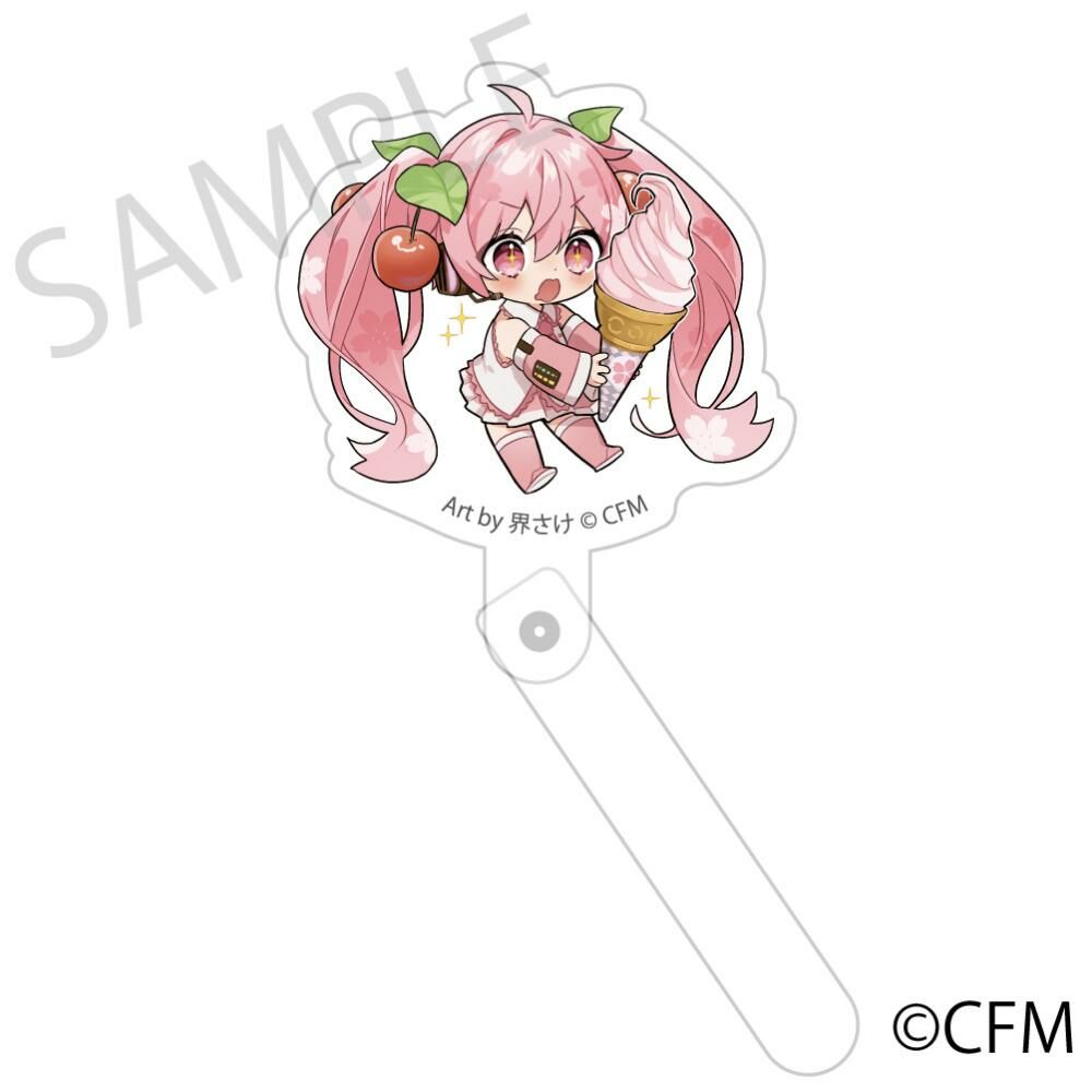 預購-「櫻未來×弘函2024」 壓克力自拍棒&立牌 霜淇淋 函館 Art by 界さけ【日本進口精品】