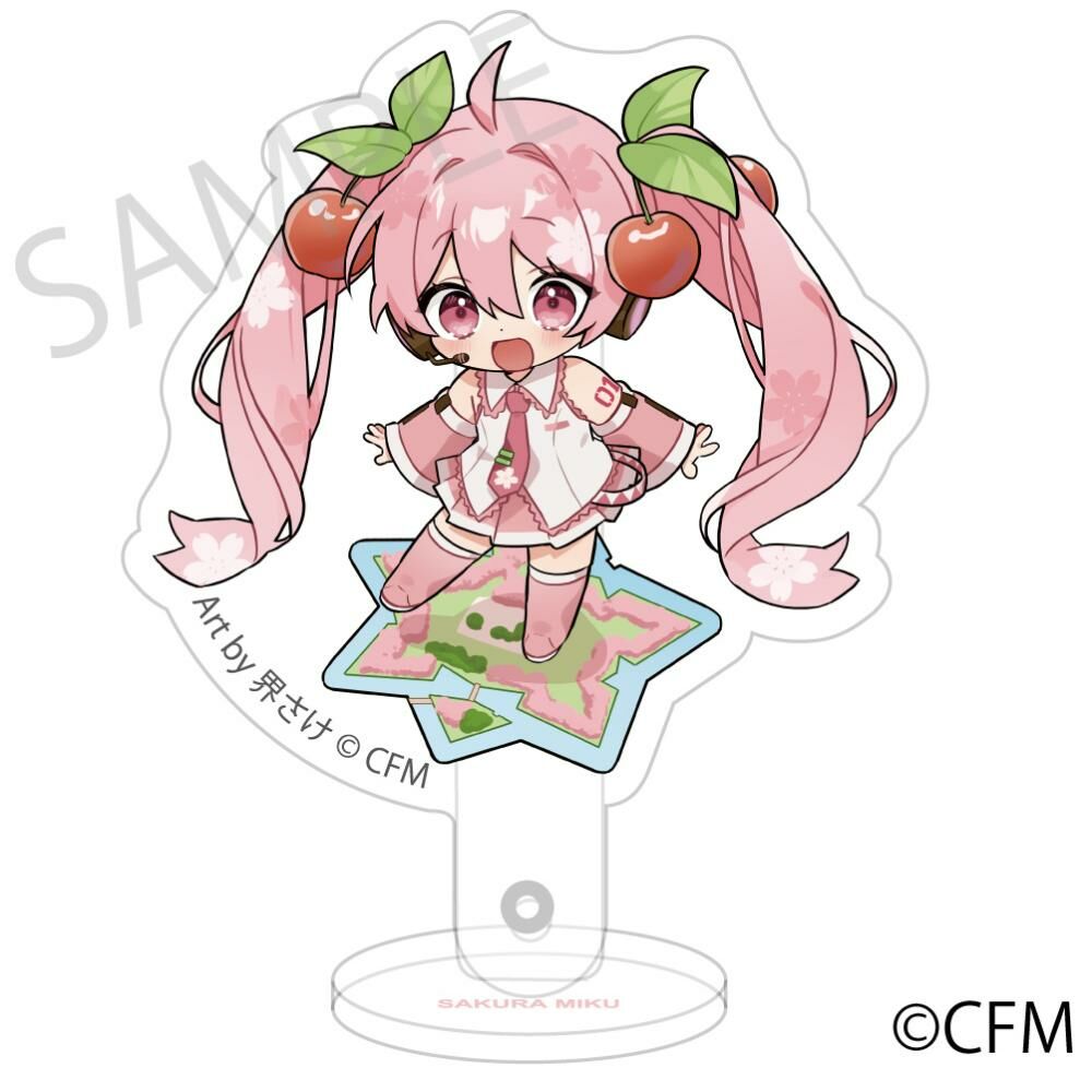 預購-「櫻未來×弘函2024」 壓克力自拍棒&立牌 五稜郭跡 函館 Art by 界さけ【日本進口精品】